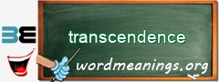 WordMeaning blackboard for transcendence